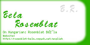 bela rosenblat business card